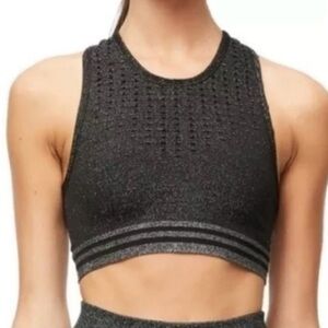 GOOD AMERICAN Seamless Lurex Stripe Sports Bra 4/5 XL/2XL